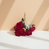 Red waxy rose branch artificial flowers are decorative floral arrangement materials Specification image